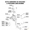 Spare Parts for D2 Racing Rear Brake Kits - 4 Pistons 286/304 mm