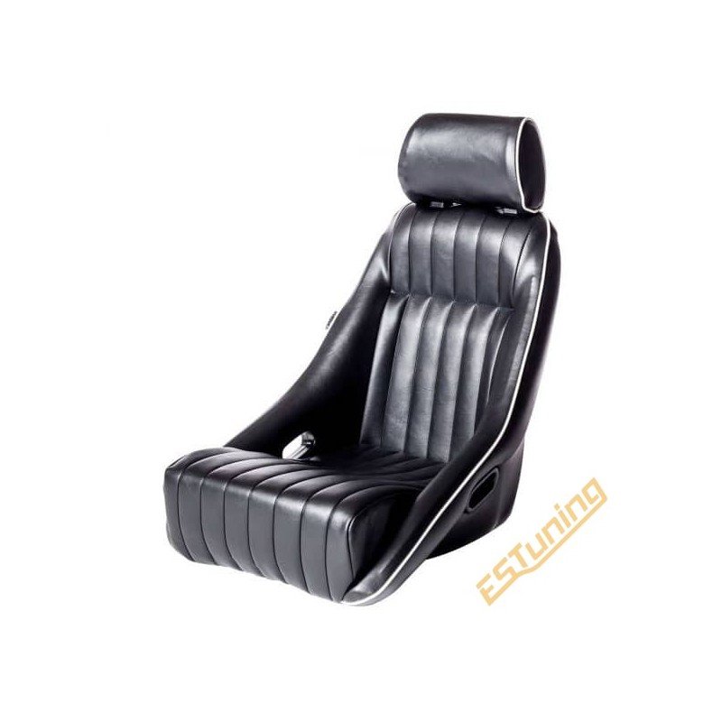 Corbeau Classic Bucket Seat (Black Leather - Large Size)