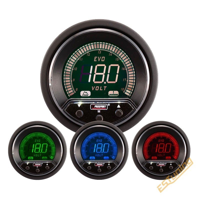 ProSport Evo Voltmeter Gauge (4 Colors)
