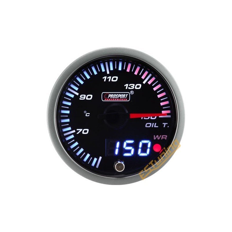 ProSport JDM "Dual Display" Oil Temperature Gauge (60 mm)