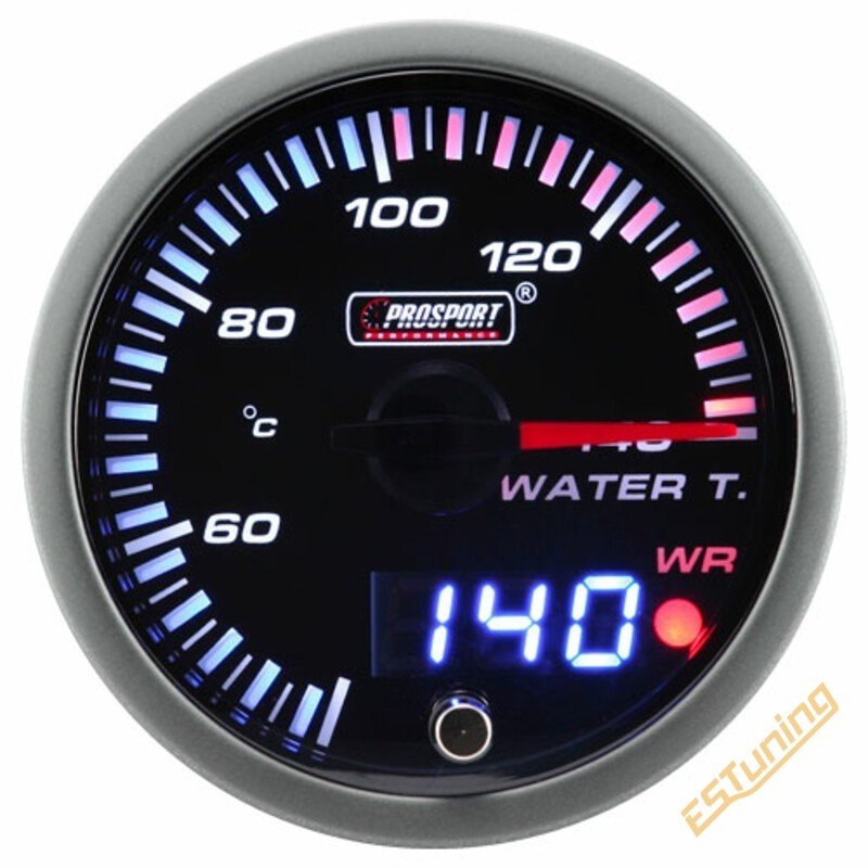 ProSport JDM "Dual Display" Water Temperature Gauge (60 mm)