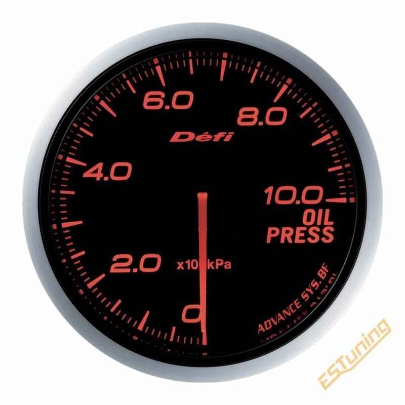 Défi BF Oil Pressure Gauge, Red, 60 mm