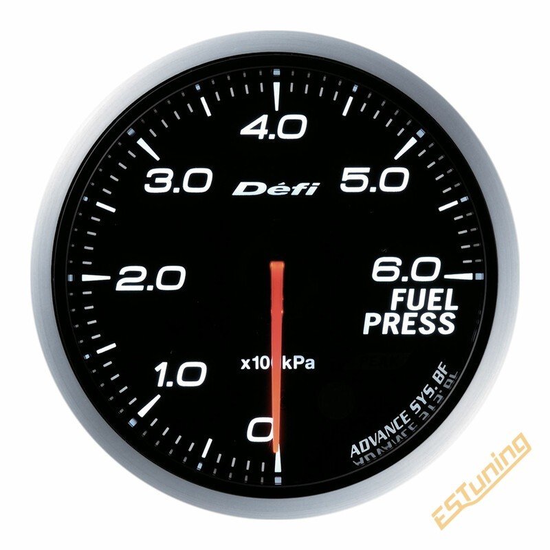 Défi BF Fuel Pressure Gauge, White, 60 mm