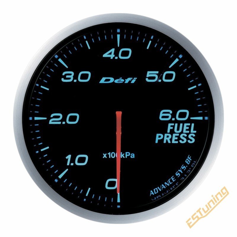 Défi BF Fuel Pressure Gauge, Blue, 60 mm