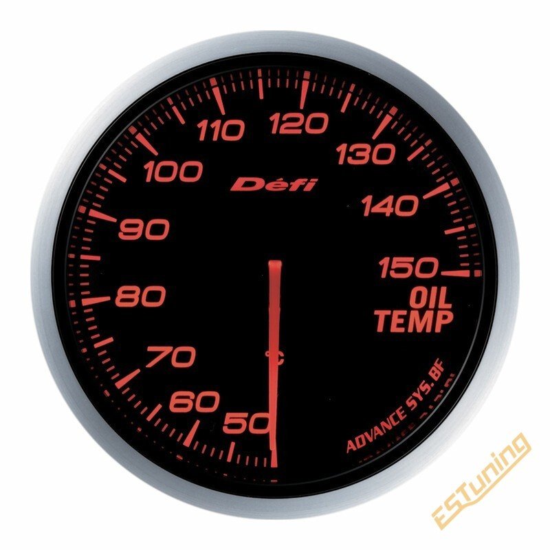 Défi BF Oil Temperature Gauge, Red, 60 mm