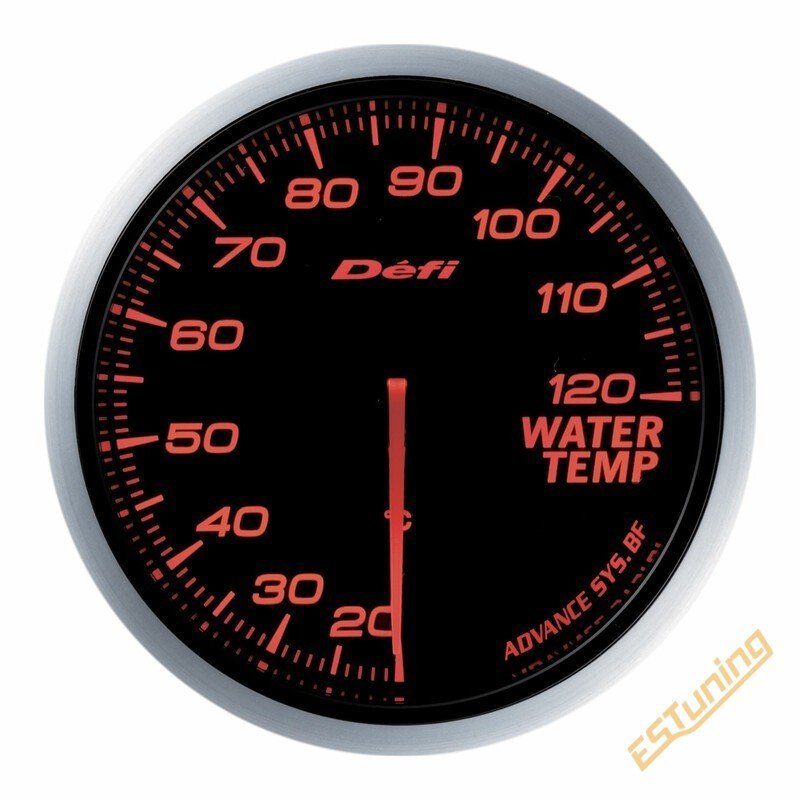 Défi BF Water Temperature Gauge, Red, 60 mm