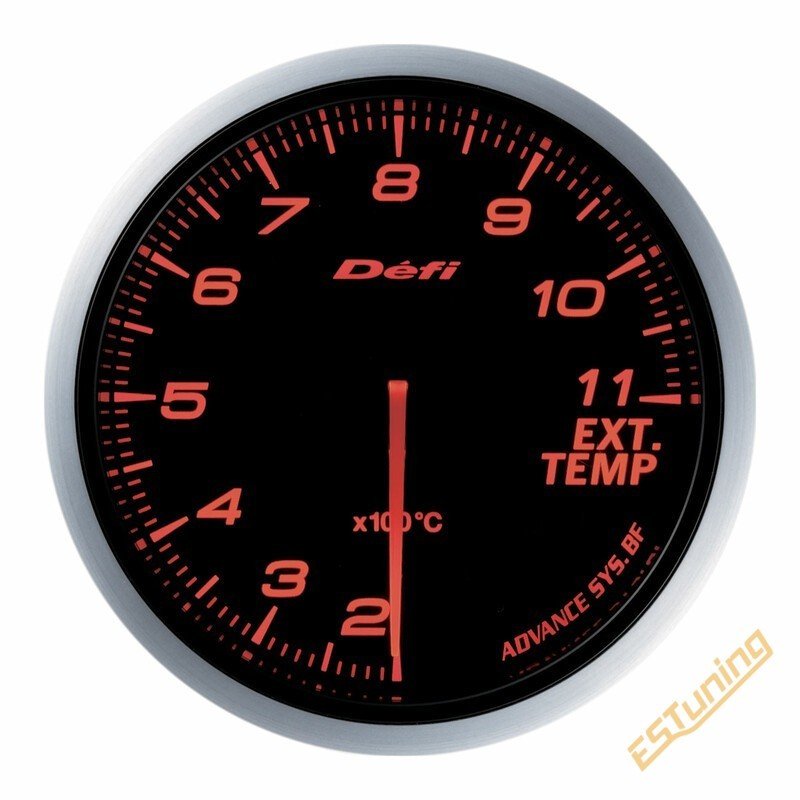 Défi BF Exhaust Gas Temperature EGT Gauge, Red, 60 mm