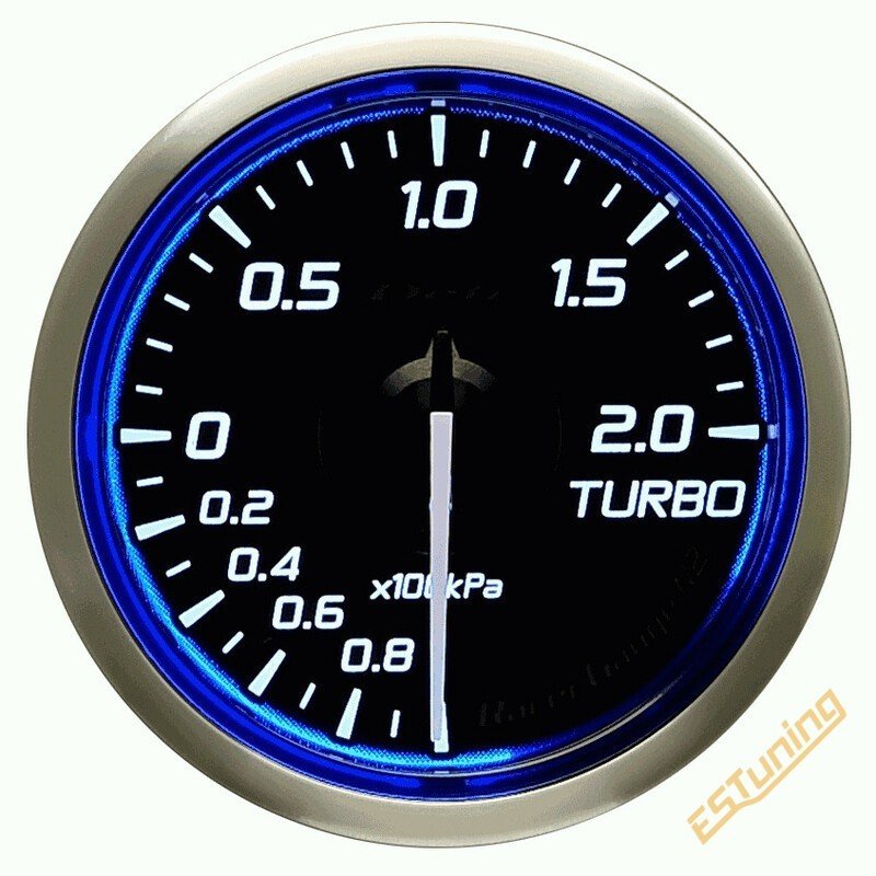 Défi Racer N2 Boost Gauge, 2 bars, 60 mm, Blue