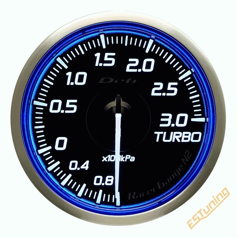 Défi Racer N2 Boost Gauge, 3 bars, 60 mm, Blue