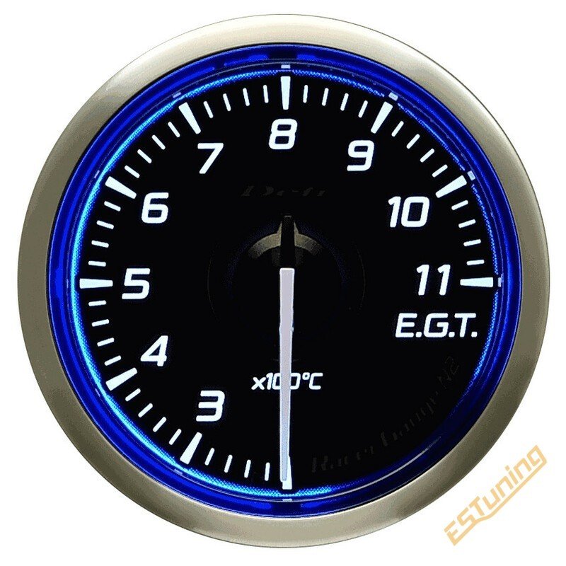 Défi Racer N2 Exhaust Temperature Gauge (EGT), 52 mm, Blue