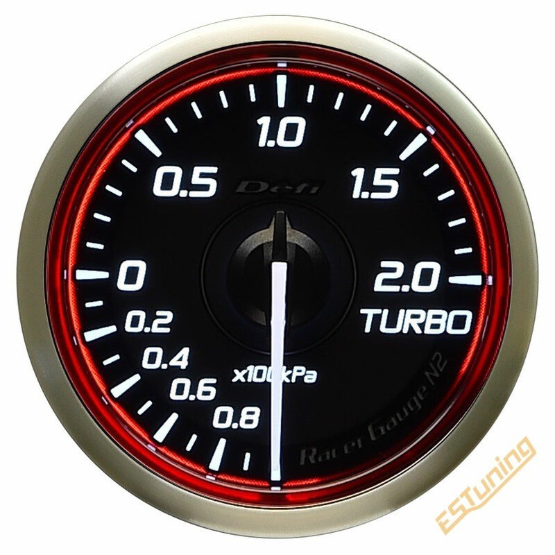 Défi Racer N2 Boost Gauge, 2 bars, 52 mm, Red