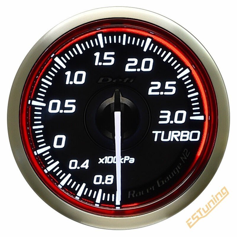 Défi Racer N2 turbo rõhu näidik, 3 bars, 52 mm, punane