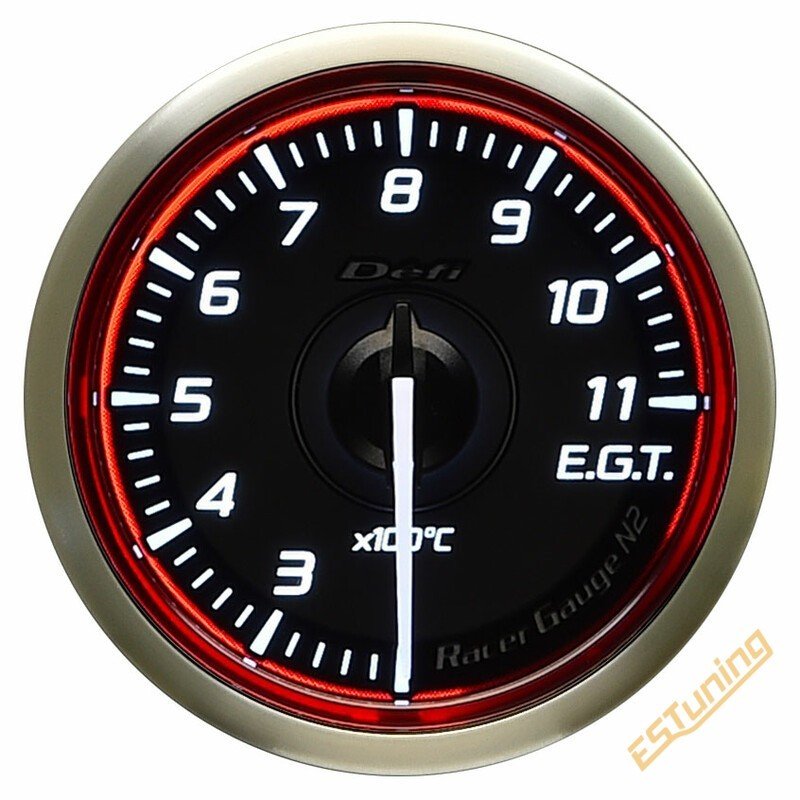 Défi Racer N2 Exhaust Temperature Gauge (EGT), 52 mm, Red