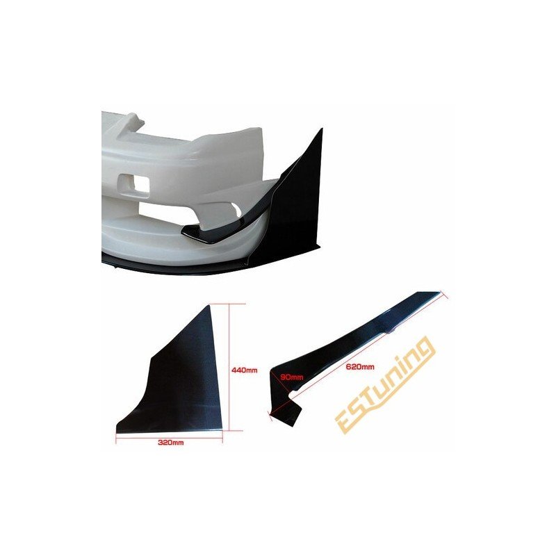 Origin Labo Racing Line Carbon Front Canards for Nissan 200SX S13 (4 pcs)