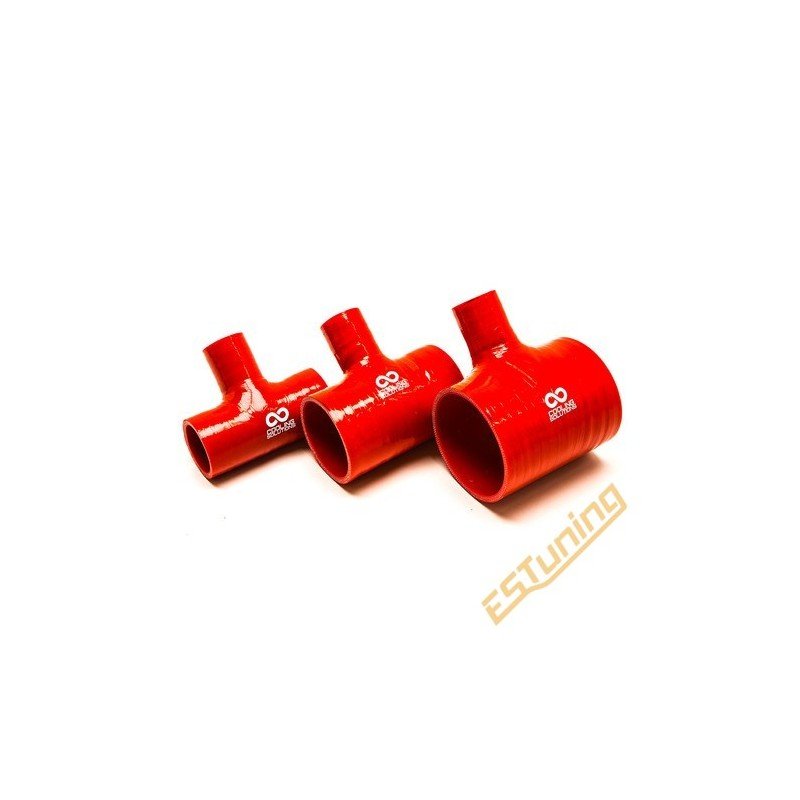 Silikoon T-Liitmik Ø63 mm, Pikkus 102 mm, Paksus. 5 mm, Punane