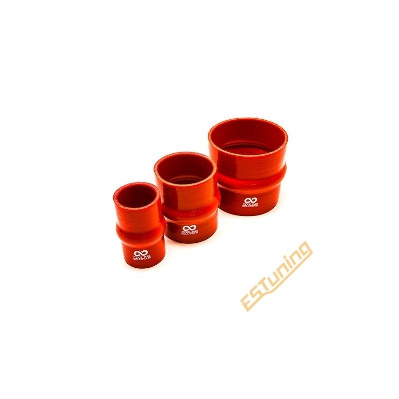 Silicon Hump Hose Ø76 mm, Length 102 mm, Thick. 5 mm, Red