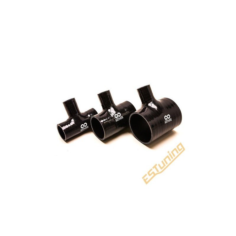 Silicon T-Piece Ø45 mm, Length 102 mm, Thick. 5 mm, Black