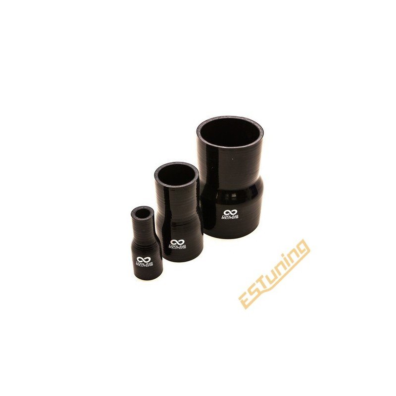 Silicon Reducer Ø25-16 mm, Length 102 mm, Thick. 4 mm, Black