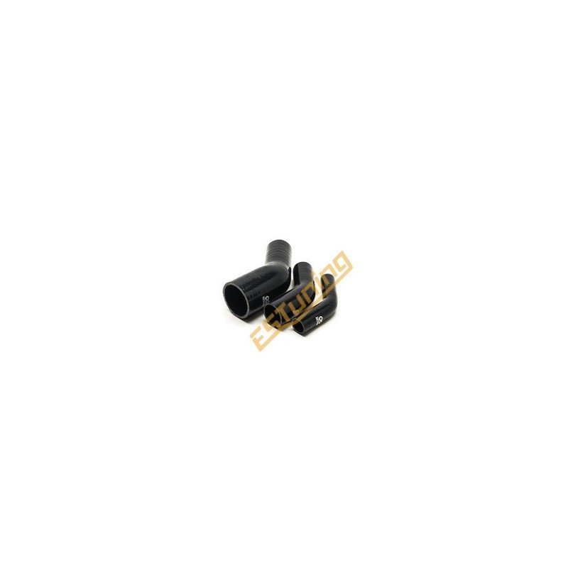 Silikoon Üleminek 45° - Ø45-32 mm, Pikkus 102x102 mm, Paksus. 4 mm, Must