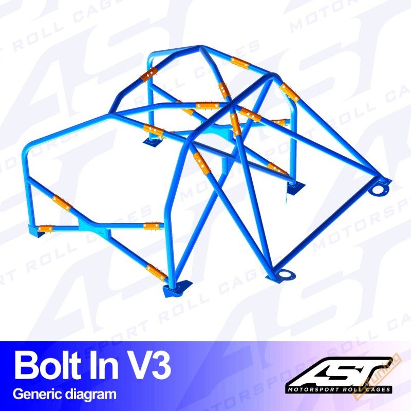 V3 Bolt-In 6-punkti Turvapuur, Audi A4 B5 Sedan (FWD) - FIA