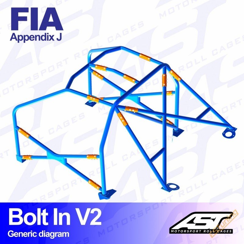 V2 Bolt-In 6-punkti Turvapuur, Honda Civic EG / EH 3-ukseline - FIA