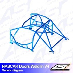 V4 Nascar Weld-In 8-punkti...