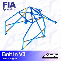 V3 Bolt-In 6-punkti Turvapuur, BMW E36 Coupe - FIA